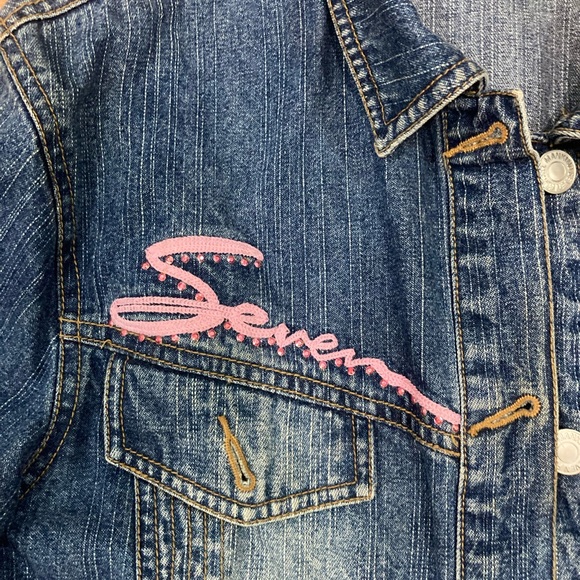 Seven7 jeans women’s Denim jacket size large - Picture 4 of 9